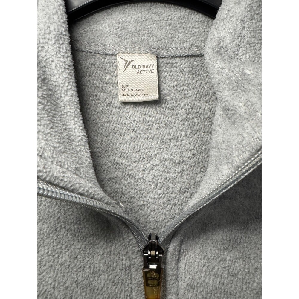 Gray Fleece Full Zip Jacket Thumb Holes Active Women's Small Tall - Picture 5 of 5